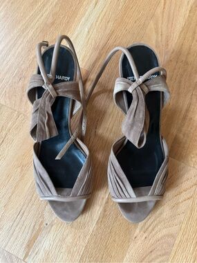 Pierre Hardy Taupe Suede leather sandals 38